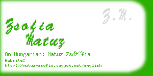 zsofia matuz business card